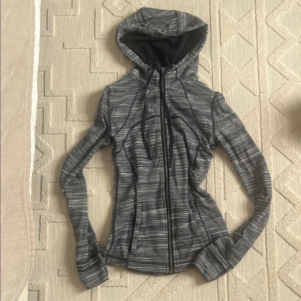 Lululemon Striped Define Jacket with Hood Sz 2